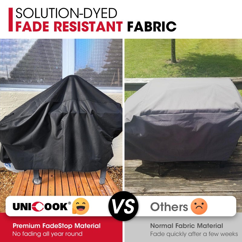 Unicook 28 Inch Griddle Cover for Blackstone and Nexgrill Cooking Station, Heavy Duty Waterproof Flat Top BBQ Grill Cover with Sealed Seam, Includes Support Pole, Black - Image 3